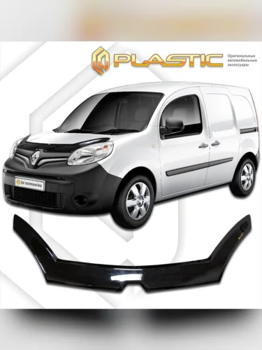 Дефлектор капота (exclusive) Classic черный Renault Kangoo  2014–н.в.