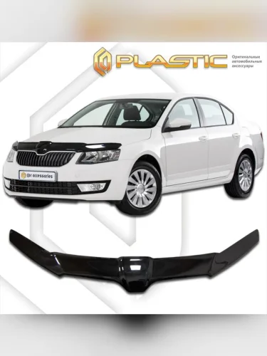 Дефлектор капота (exclusive) Classic черный Skoda Octavia  2013–2016