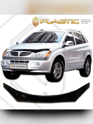 Дефлектор капота (exclusive) Classic черный SsangYong Kyron  2005–2016