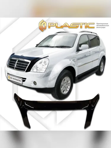 Дефлектор капота (exclusive) Classic черный SsangYong Rexton II 2007-2012