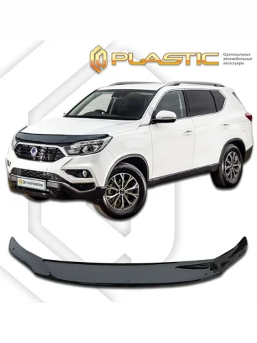 Дефлектор капота (exclusive) Classic черный SsangYong Rexton IV поколение, джип/suv 5 дв., рынок Южной Кореи  2017 - 2020