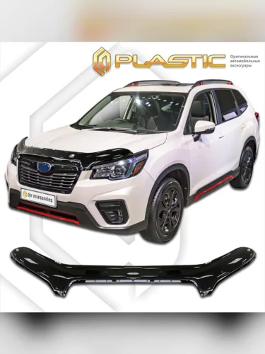 Дефлектор капота (exclusive) Classic черный Subaru Forester V поколение, джип/suv 5 дв. 2018 - 2021