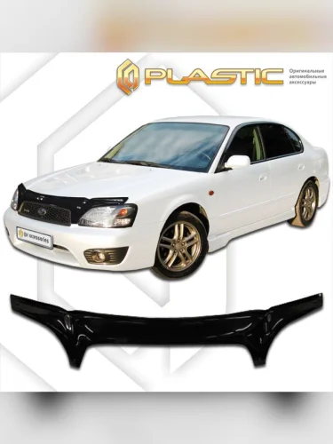 Дефлектор капота (exclusive) Classic черный Subaru Legacy  2001-2002