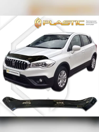 Дефлектор капота (exclusive) Classic черный Suzuki SX4  2016–н.в.