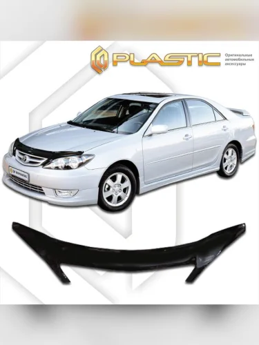 Дефлектор капота (exclusive) Classic черный Toyota Camry  2004-2006