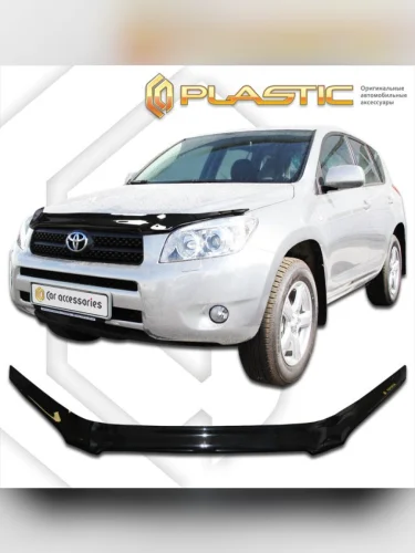 Дефлектор капота (exclusive) Classic черный Toyota Rav4  2006-2008