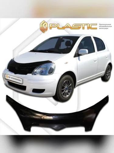 Дефлектор капота (exclusive) Classic черный Toyota Vitz  1999-2005