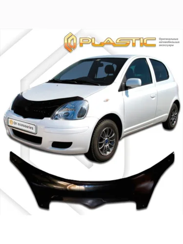 Дефлектор капота (exclusive) Classic черный Toyota Vitz 3 door 1999-2005 