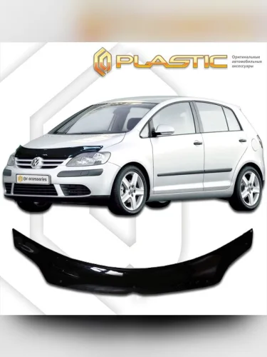 Дефлектор капота (exclusive) Classic черный Volkswagen Golf Plus  2005-2009