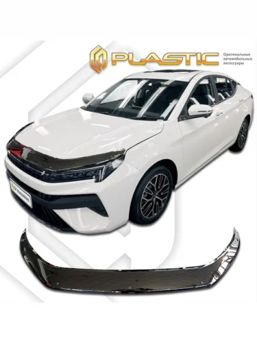 Дефлектор капота (exclusive) Classic черный Москвич 6 I поколение, лифтбек, рынок России 2023 - н.в.