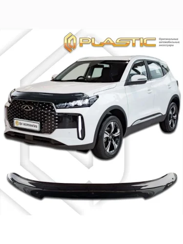 Дефлектор капота Classic полупрозрачный Chery Tiggo 4 I поколение рестайлинг, джип/suv 5 дв. 2024 - н.в.