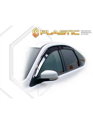 Ветровики дверей Classic полупрозрачный Ford Focus 2 седан-хэтчбэк 2005-2008