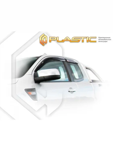 Ветровики дверей Classic полупрозрачный Ford Ranger Rap Cab 2011–2015