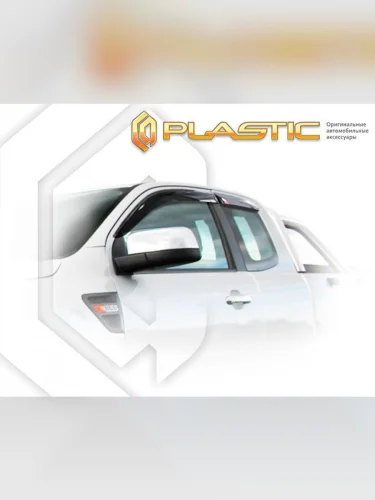 Ветровики дверей Classic полупрозрачный Ford Ranger Rap Cab 2015–н.в. 