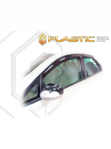 Ветровики дверей Classic полупрозрачный Honda Fit Aria  2005-2009