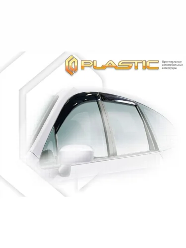 Ветровики дверей Classic полупрозрачный Honda Stream  2000-2004