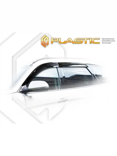 Ветровики дверей Classic полупрозрачный Hyundai Grand Santa Fe  2014–н.в.