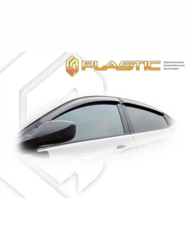Ветровики дверей Classic полупрозрачный Hyundai Solaris седан 2011-2013