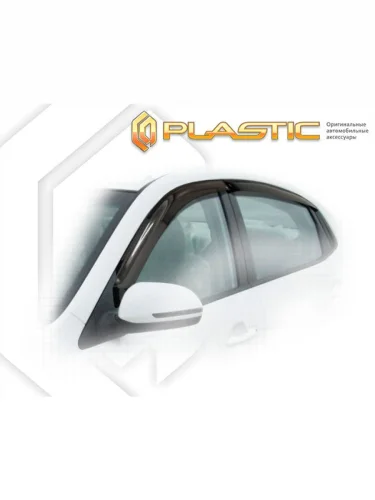 Ветровики дверей Classic полупрозрачный Kia Rio седан 2011–2015
