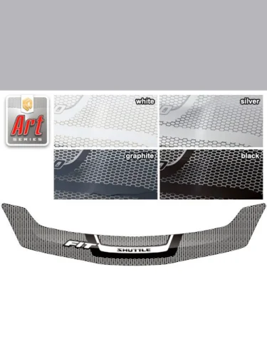 Дефлектор капота Серия Art белая Honda Fit Shuttle  2011-2013