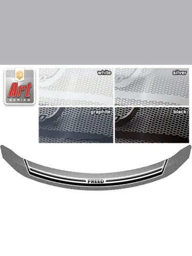 Дефлектор капота Серия Art белая Honda Freed  2008–2011