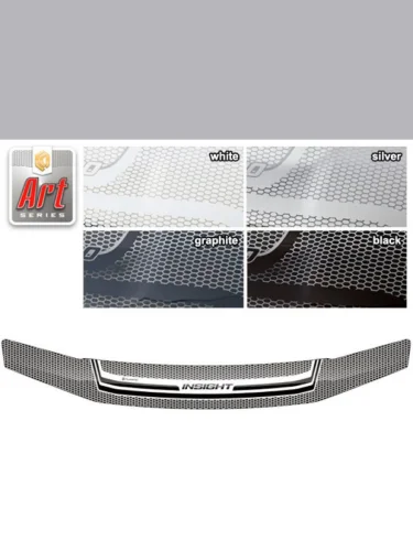 Дефлектор капота Серия Art белая Honda Insight  2009-2011