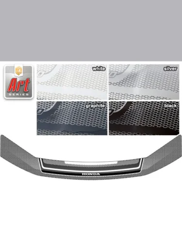Дефлектор капота Серия Art белая Honda Stepwgn  2009–2015