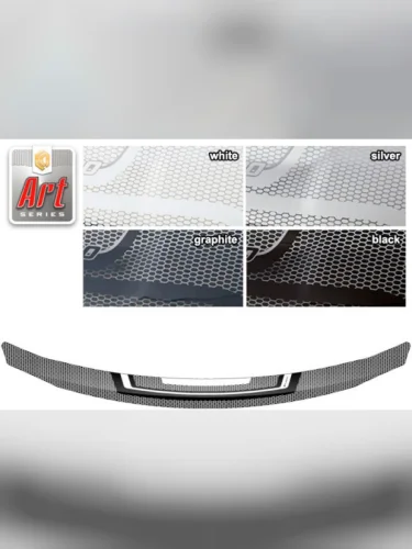 Дефлектор капота Серия Art белая Hyundai Elantra  2020-н.в.