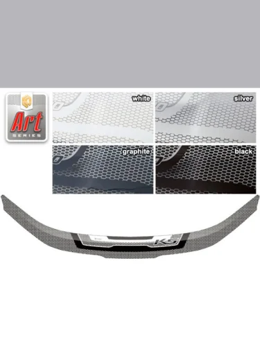 Дефлектор капота Серия Art белая Kia K5  2019–н.в. 