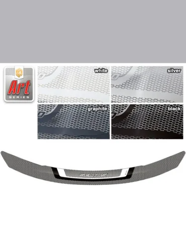 Дефлектор капота Серия Art белая Kia Seltos  2019-н.в.