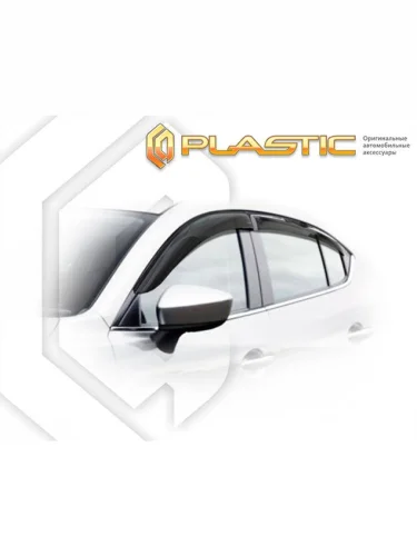 Ветровики дверей Classic полупрозрачный Mazda 3 седан 2013–2019