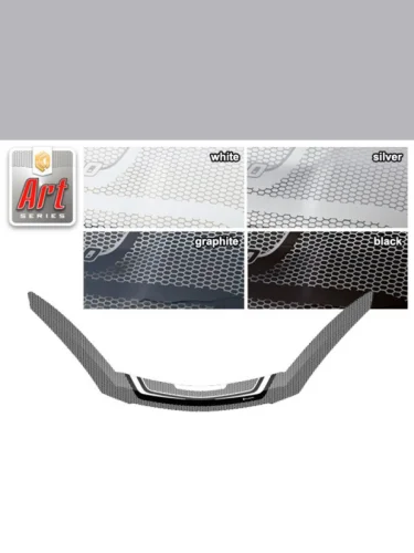 Дефлектор капота (exclusive) Серия Art белая Mazda Demio  2007-2014