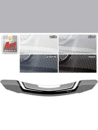 Дефлектор капота Серия Art белая Mazda Demio  2007-2014