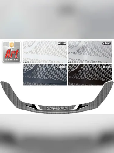 Дефлектор капота (exclusive) Серия Art белая Subaru Legacy 6 поколение 2017-–н.в. 