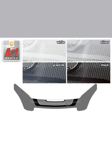 Дефлектор капота (exclusive) Серия Art черная Honda CR-V  2001-2006