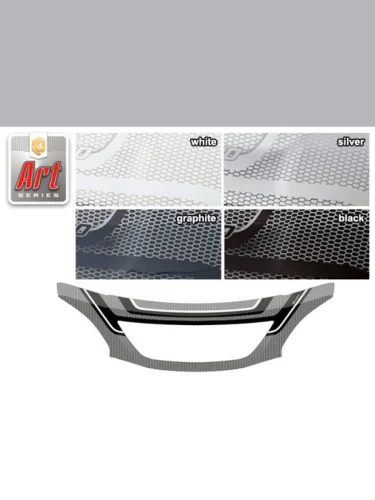 Дефлектор капота (exclusive) Серия Art черная Lexus RX  2003-2009