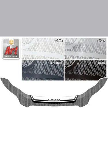 Дефлектор капота (exclusive) Серия Art черная Lifan X60  2011–н.в.