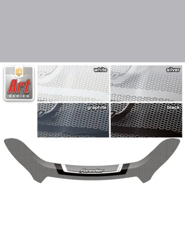 Дефлектор капота (exclusive) Серия Art черная Subaru Forester V поколение, джип/suv 5 дв. 2018 - 2021