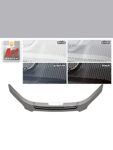 Дефлектор капота (exclusive) Серия Art черная Toyota Rav4  2006-2008