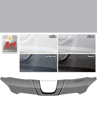 Дефлектор капота Серия Art белая Peugeot 301 2012–н.в.