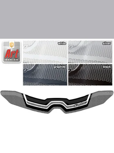 Дефлектор капота Серия Art белая Renault Kaptur  2016–н.в.