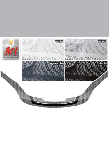 Дефлектор капота (exclusive) Серия Art графит Honda CR-V  2009-2012