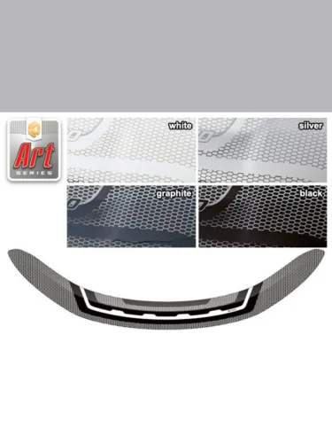 Дефлектор капота Серия Art белая Suzuki Vitara IV поколение, джип/suv 5 дв., рынок РФ  2015–2019