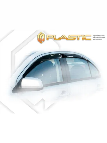 Ветровики дверей Classic полупрозрачный Mitsubishi Lancer  2007-2009