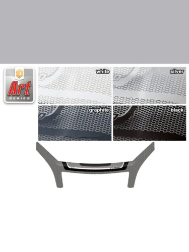 Дефлектор капота (exclusive) Серия Art графит Toyota Land Cruiser Prado  2004-2009