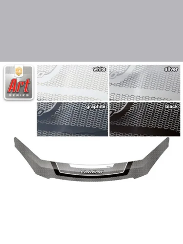 Дефлектор капота Серия Art белая Toyota Caldina  2002-2006