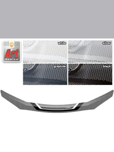 Дефлектор капота Серия Art белая Toyota Camry  2004-2006