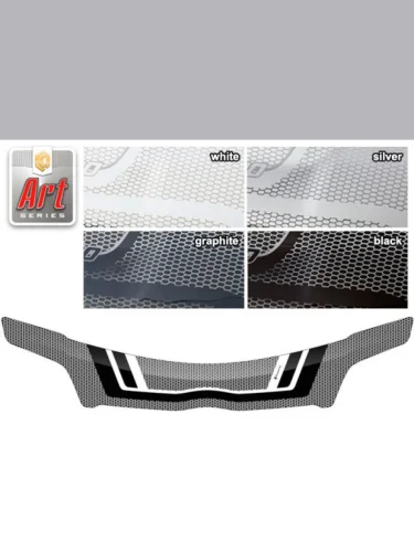 Дефлектор капота Серия Art белая Toyota Corolla Fielder 1999-2004