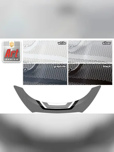 Дефлектор капота (exclusive) Серия Art серебро Hyundai ix35 I поколение, I поколение рестайлинг, джип/suv 5 дв., рынок России, рынок Европы 2010 – 2015