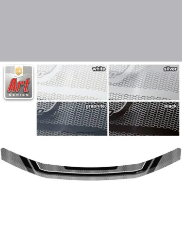 Дефлектор капота Серия Art белая Toyota Fortuner  2012–2015